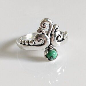 Sterling Silver Turquoise Ring, Women's Turquoise Ring, Genuine Turquoise,